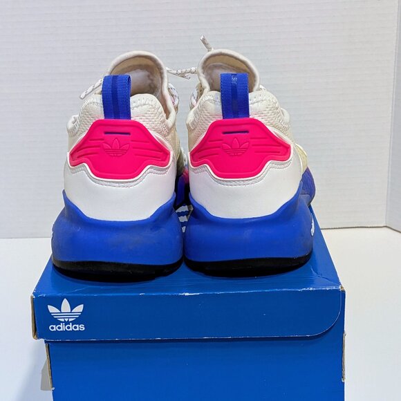 Adidas Women's ZX 2K BOOST Sneakers Shoes FY0605 White Blue Pink - Size 5.5 - Picture 2 of 8